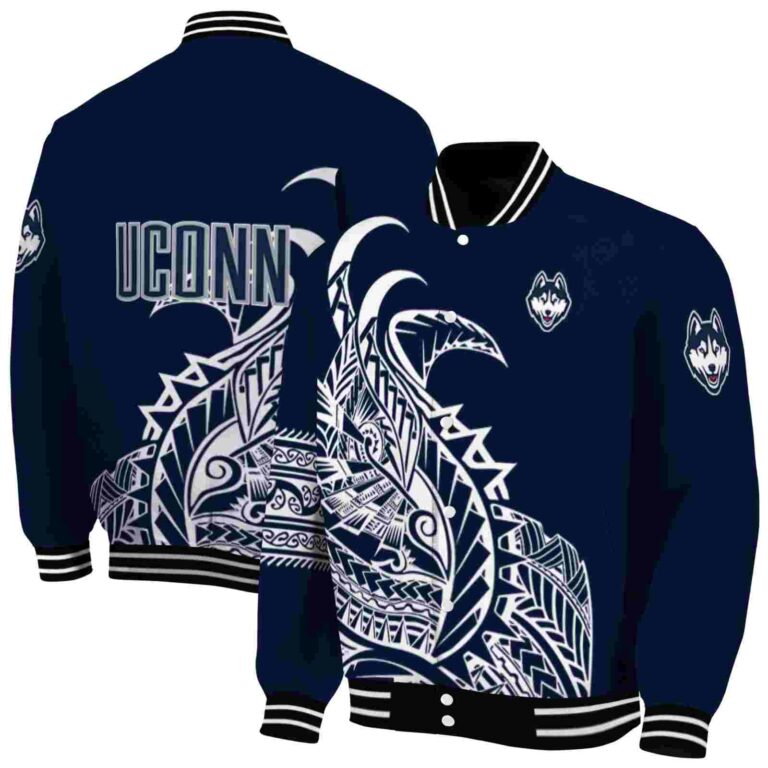uconn huskies tribal art blue white black jacket fashion forward jacketwow