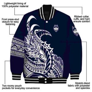 uconn huskies tribal art blue white black jacket new arrival jacketwow