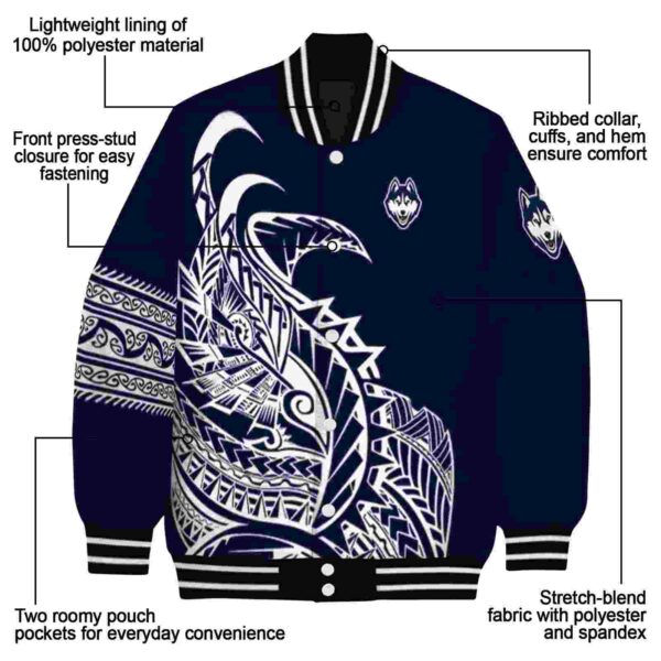 uconn huskies tribal art blue white black jacket new arrival jacketwow