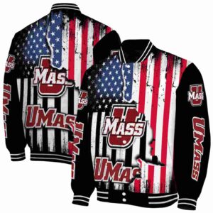 umass minutemen patriotic theme black jacket fashion forward jacketwow