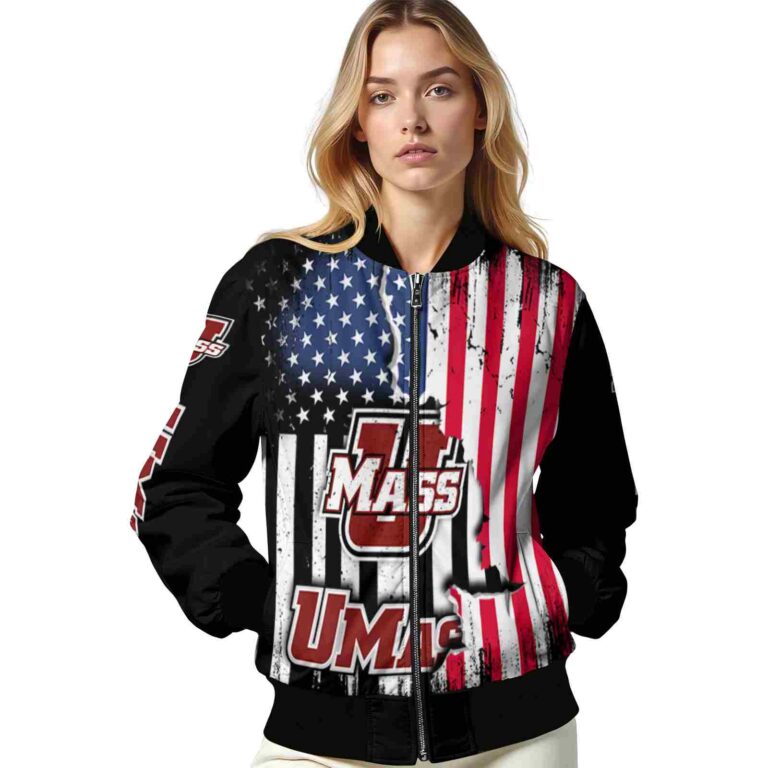 umass minutemen patriotic theme black jacket latest model jacketwow