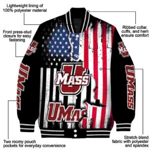 umass minutemen patriotic theme black jacket new arrival jacketwow