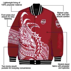 umass minutemen tribal art red white black jacket new arrival jacketwow