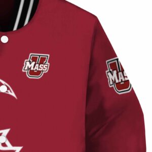 umass minutemen tribal art red white black jacket premium grade jacketwow