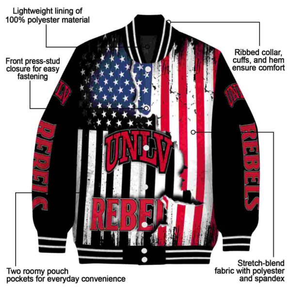 unlv rebels patriotic theme black jacket new arrival jacketwow