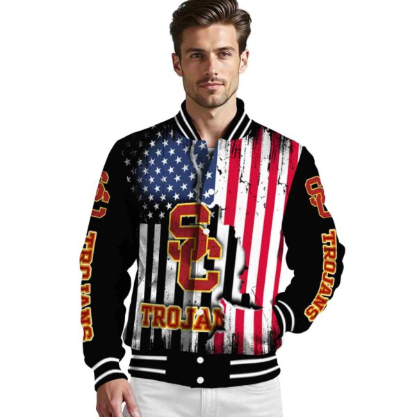 usc trojans patriotic theme black jacket high quality jacketwow