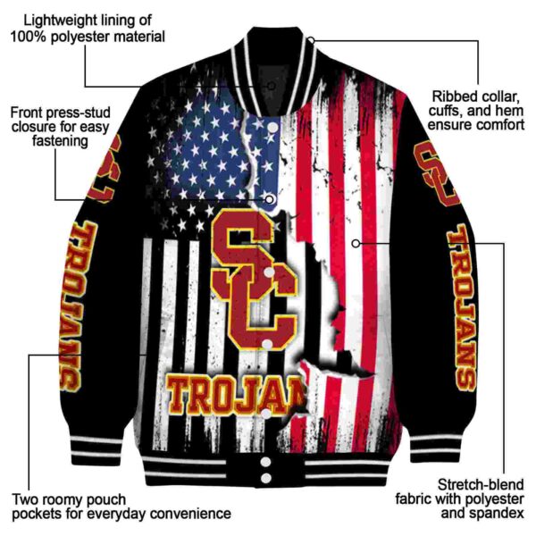 usc trojans patriotic theme black jacket new arrival jacketwow