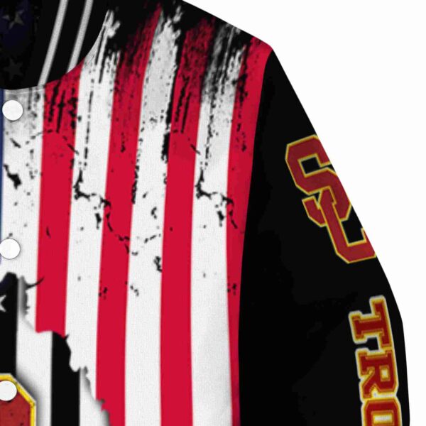 usc trojans patriotic theme black jacket premium grade jacketwow