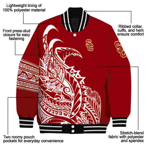 usc trojans tribal art red white black jacket new arrival jacketwow