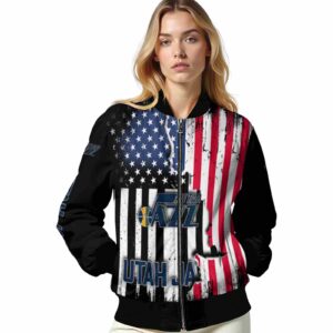 utah jazz patriotic theme black jacket latest model jacketwow
