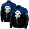 utah jazz punisher skull navy black white jacket fashion forward jacketwow