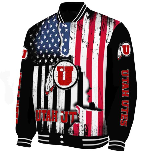 utah utes patriotic theme black jacket best selling jacketwow