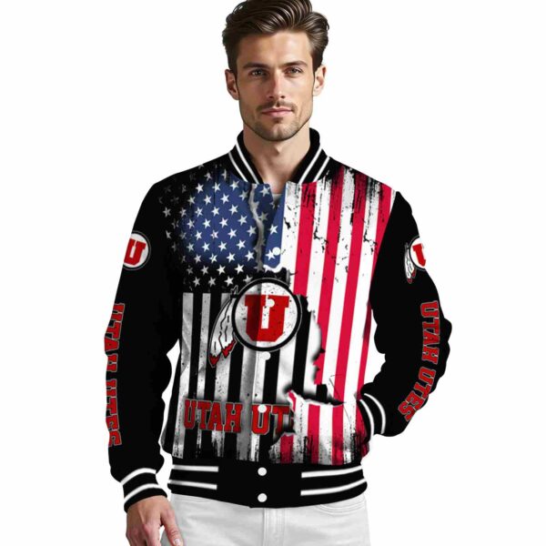 utah utes patriotic theme black jacket high quality jacketwow