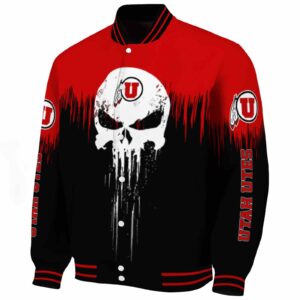 utah utes punisher skull red black white jacket best selling jacketwow