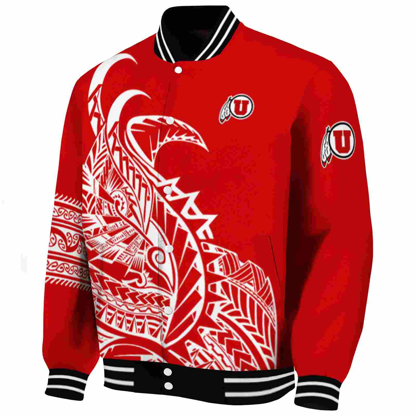 utah utes tribal art red white black jacket best selling jacketwow utah utes tribal art red white black jacket best selling jacketwow