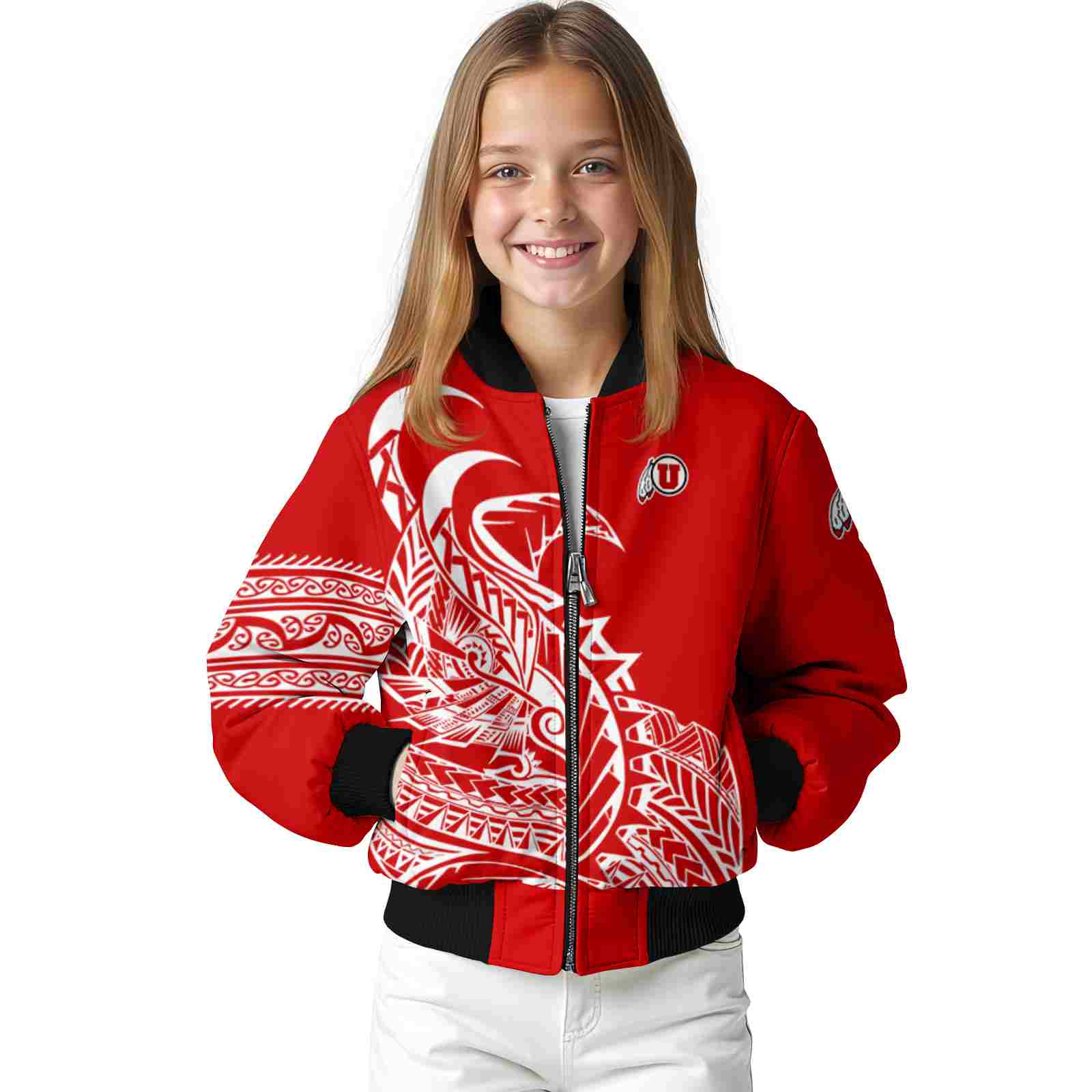 utah utes tribal art red white black jacket top rated jacketwow utah utes tribal art red white black jacket top rated jacketwow