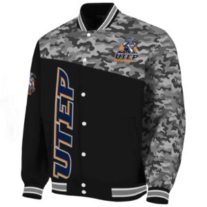 utep miners camo patchwork black jacket best selling jacketwow