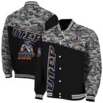 utep miners camo patchwork black jacket best selling jacketwow