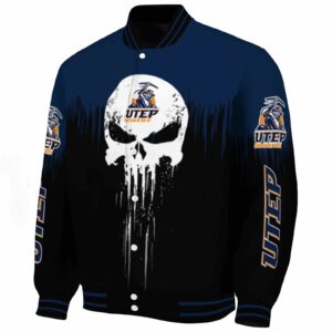 utep miners punisher skull blue black white jacket best selling jacketwow