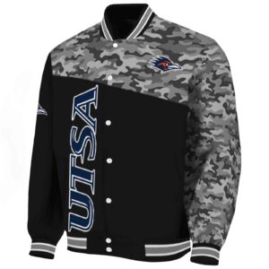 utsa roadrunners camo patchwork black jacket best selling jacketwow