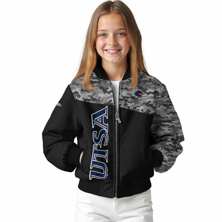 utsa roadrunners camo patchwork black jacket top rated jacketwow