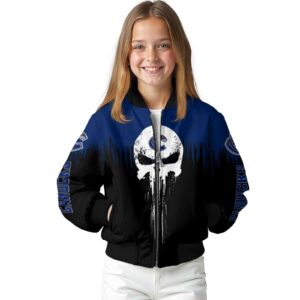 vancouver canucks punisher skull blue black white jacket top rated jacketwow
