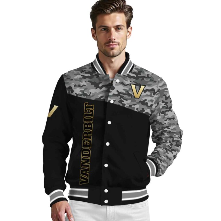 vanderbilt commodores camo patchwork black jacket high quality jacketwow