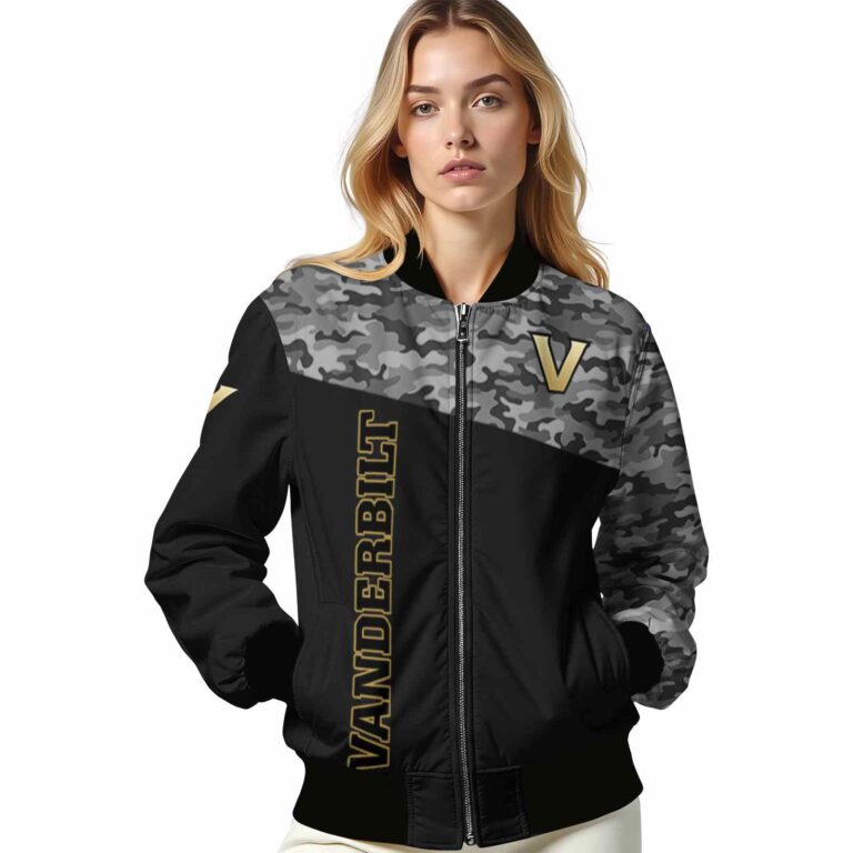 vanderbilt commodores camo patchwork black jacket latest model jacketwow