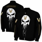 vanderbilt commodores punisher skull black white jacket best selling jacketwow
