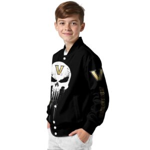 vanderbilt commodores punisher skull black white jacket trendy jacketwow
