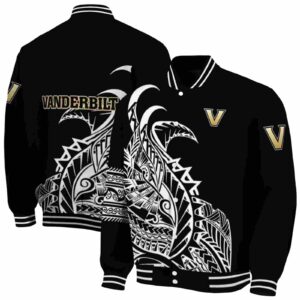 vanderbilt commodores tribal art black white black jacket fashion forward jacketwow