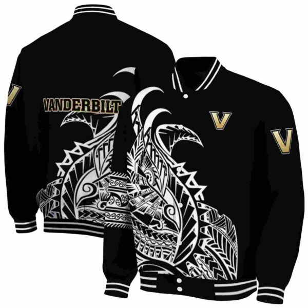 vanderbilt commodores tribal art black white black jacket fashion forward jacketwow