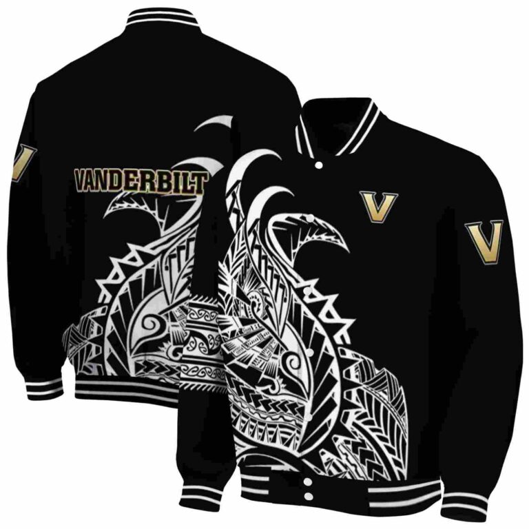 vanderbilt commodores tribal art black white black jacket fashion forward jacketwow