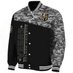 vegas golden knights camo patchwork black jacket best selling jacketwow