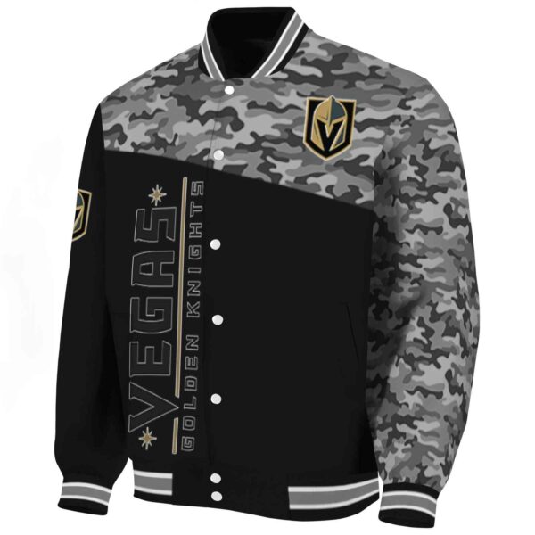 vegas golden knights camo patchwork black jacket best selling jacketwow
