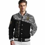 vegas golden knights camo patchwork black jacket best selling jacketwow