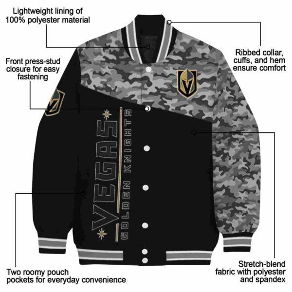 vegas golden knights camo patchwork black jacket new arrival jacketwow