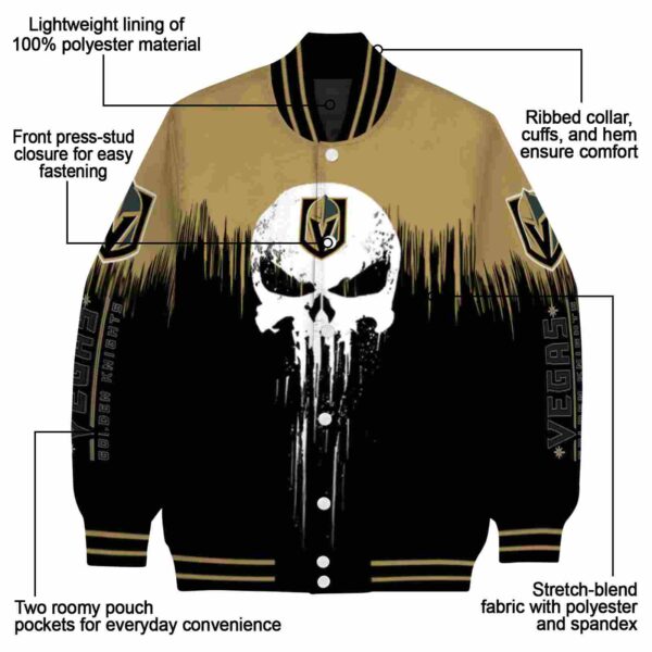 vegas golden knights punisher skull tan black white jacket new arrival jacketwow