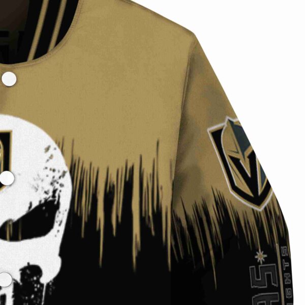 vegas golden knights punisher skull tan black white jacket premium grade jacketwow