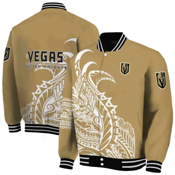 vegas golden knights tribal art tan white black jacket fashion forward jacketwow