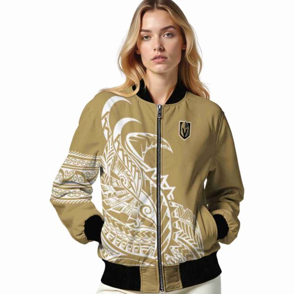 vegas golden knights tribal art tan white black jacket latest model jacketwow