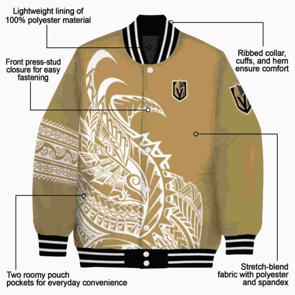 vegas golden knights tribal art tan white black jacket new arrival jacketwow
