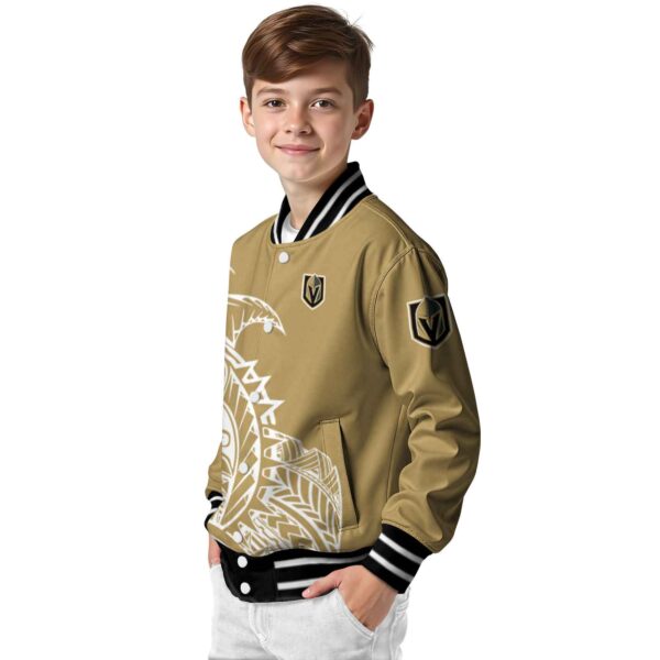 vegas golden knights tribal art tan white black jacket trendy jacketwow