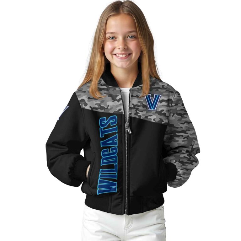 villanova wildcats camo patchwork black jacket top rated jacketwow