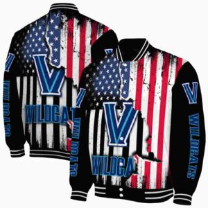 villanova wildcats patriotic theme black jacket fashion forward jacketwow