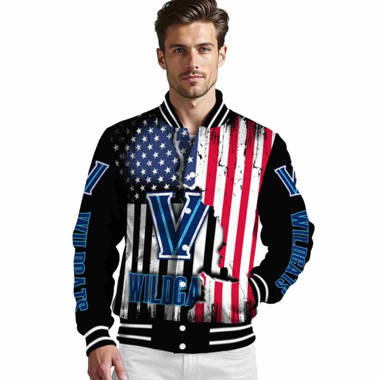 villanova wildcats patriotic theme black jacket high quality jacketwow