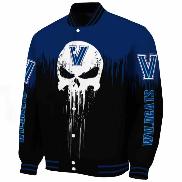 villanova wildcats punisher skull navy black white jacket best selling jacketwow