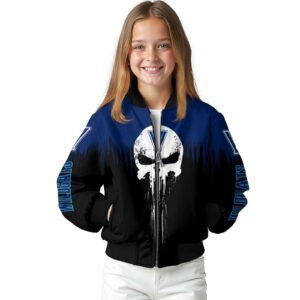 villanova wildcats punisher skull navy black white jacket top rated jacketwow