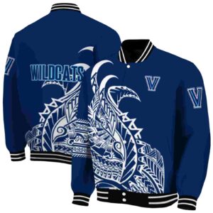 villanova wildcats tribal art navy white black jacket fashion forward jacketwow