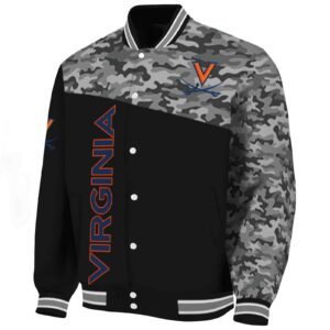 virginia cavaliers camo patchwork black jacket best selling jacketwow